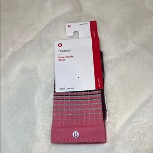 lululemon athletica x Peloton Power Stride Pink and Gray Socks